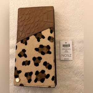 NWT Chico’s Leopard-Print Haircalf Wallet